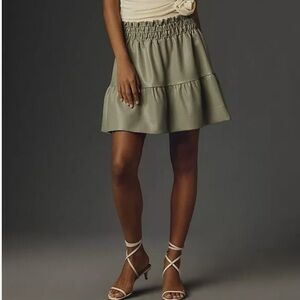 Anthropology The Somerset Mini Skirt: Faux Leather Edition medium